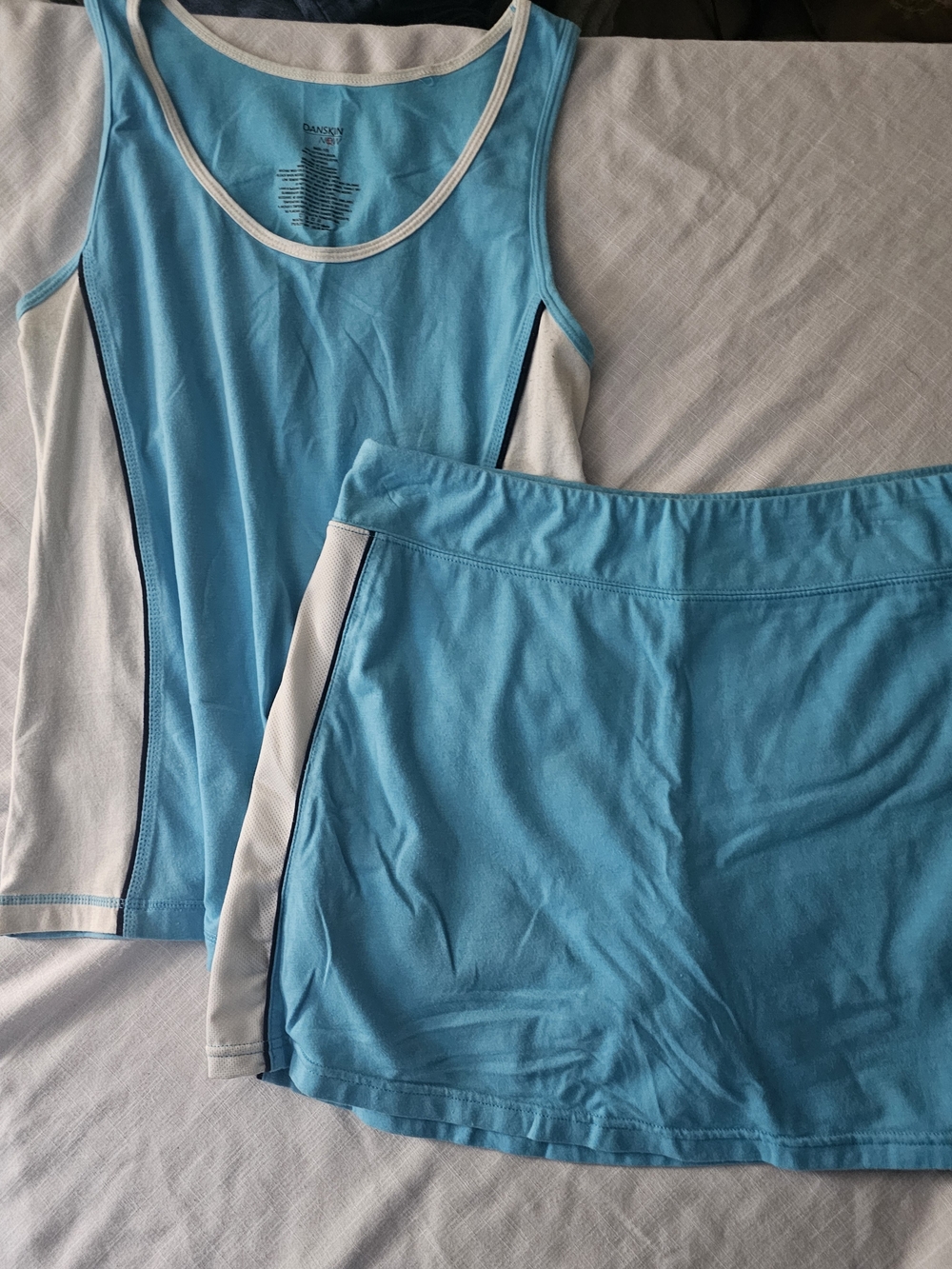 Danskin Light Blue Athletic Skort with White Panels